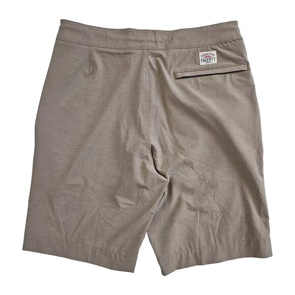 Faherty All Day Shorts (Mens 32) Drawstring Lounge Bermuda Stretch 9" Inseam Tan - Picture 4 of 6